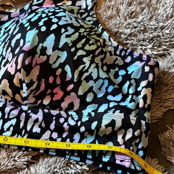Torrid leopard print pink and blue 3x super cute swim set - Picture 7 of 11